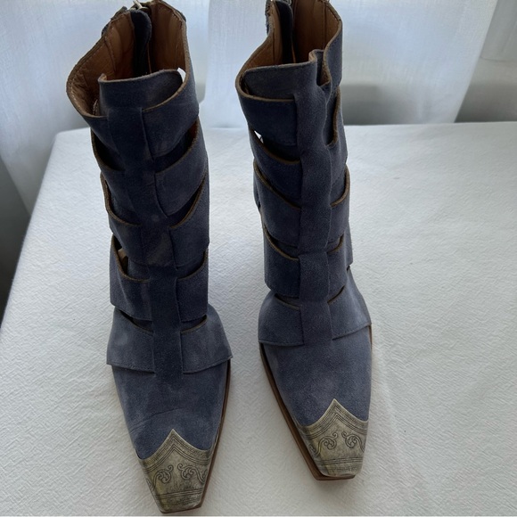 FREE PEOPLE Women’s BRAYDEN Fisherman Western Booties Snip Toe New Size 6 - Picture 11 of 12